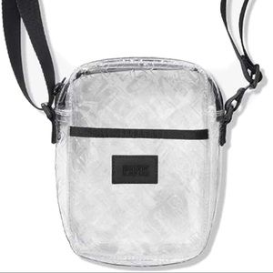 PINK clear crossbody bag
